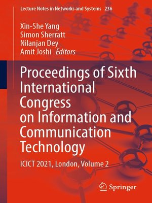 cover image of Proceedings of Sixth International Congress on Information and Communication Technology